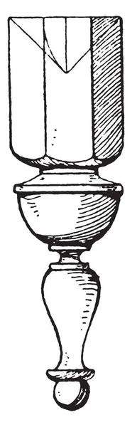 Modern Pendant Knob is hanging reversed knob, form of profiled bodies, hanging terminations, vintage line drawing or engraving illustration. — Stock Illustration Modern Pendant Knob Hanging Reversed Knob Form Profiled Bodies Hanging Royalty Free Stock Illustrations