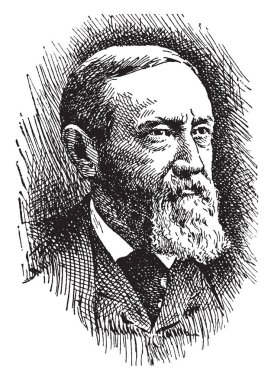 Benjamin Harrison, 1833-1901, ABD'li politikacı, avukat, Indiana ve 23 1893 için 1889 Amerika Birleşik Devletleri Başkanı ABD Senatörü, vintage çizgi çizme veya oyma illüstrasyon biriydi