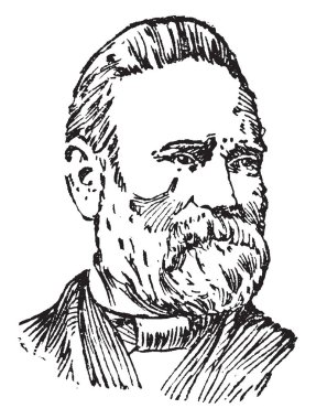 Stanley Matthews, 1824-1889, o adalet, Amerika Birleşik Devletleri Yüksek Mahkemesi, vintage çizgi çizme veya oyma illüstrasyon çalışmıştır