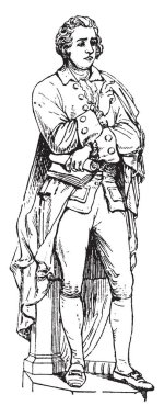 İrlandalı bir devlet adamı, yazar, hatip, politik kuramcı ve filozof, Avam Kamarası Whig partisi, vintage çizgi çizme veya oyma illüstrasyon ile parlamento üyesi o Edmund Burke, 1729-1797, o oldu