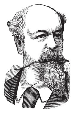 Antonio Leocadio Guzm? n Blanco, 1829-1899, o oldu bir devlet adamı, siyasetçi, asker, diplomat ve genel federal savaş, vintage çizgi çizme veya oyma illüstrasyon sırasında