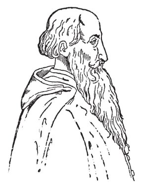 Pietro Bembo, 1470-1547, o bir İtalyan bilim adamı, şair, edebiyat kuramcısı ve Kardinal, vintage çizgi çizme veya oyma illüstrasyon yapıldı.