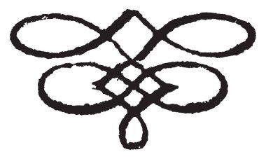 Kısım var bir dairesel tasarım, çok basit desen, çizim için vintage veya oyma.