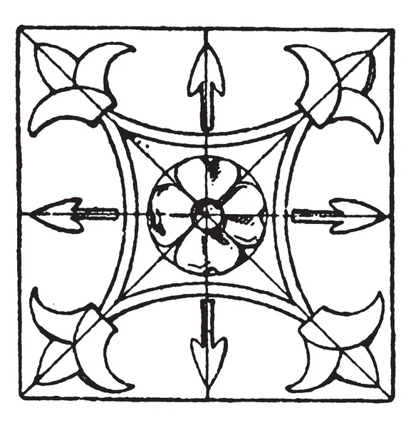 Römische Quadratische Tafel Ist Ein Flachrelief Aus Dem Jahr 1879 — Stockvektor
