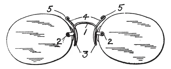 Una Imagen Gafas Montaje Que Utiliza Para Enfocar Nuestra Distancia — Archivo Imágenes Vectoriales