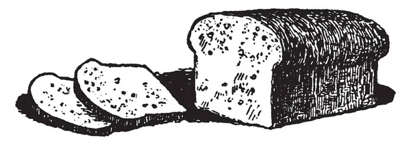 游荡面包是北非 复古线条画或雕刻插图的主食食品 — 图库矢量图片