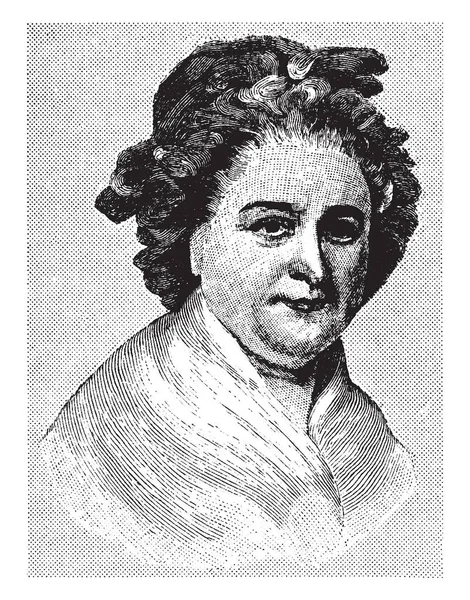 マーサ ワシントン州 1731 1802 彼女はアメリカ合衆国 ビンテージの線描画や彫刻イラストの第 の最初の女性 — ストックベクタ
