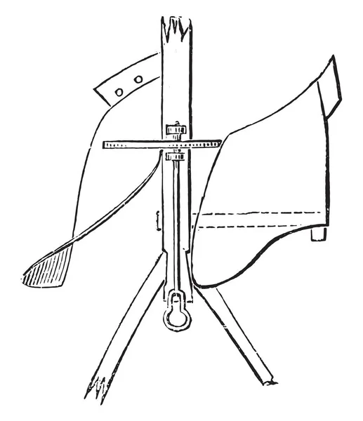 Carte Charrue Nordique Chauvet Pillement Illustration Gravée Vintage Encyclopédie Industrielle — Image vectorielle