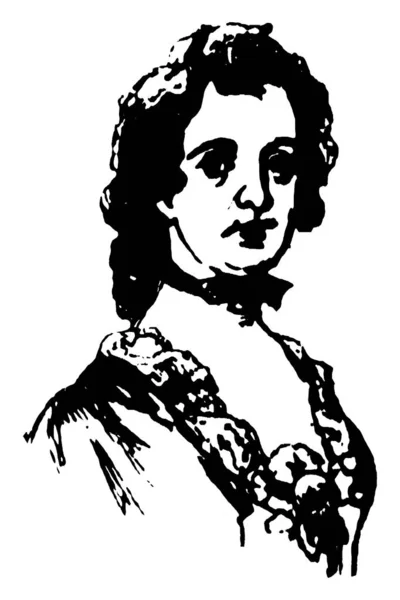Mary Phillipse 1730 1825 Volt George Washington Aki Csak Nők — Stock Vector