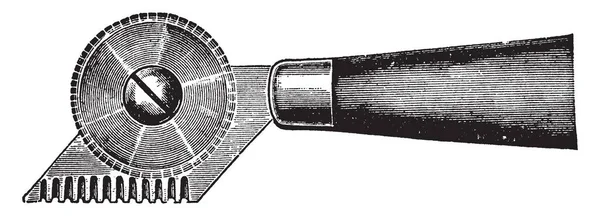 Иллюстрация Представляет Собой Ручной Нож Paperhanger Wheel Knife Который Используется — стоковый вектор