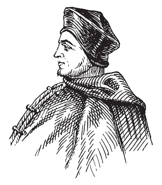Кардинал Томас Вулси 1473 1530 Английским Церковником Государственным Деятелем Кардиналом — стоковый вектор