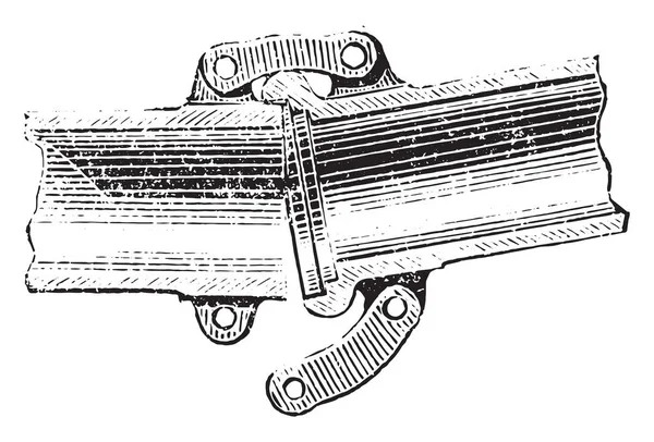 Abschnitt Zum Zeitpunkt Der Montage Gravierte Illustration Industrieenzyklopädie Lami 1875 — Stockvektor