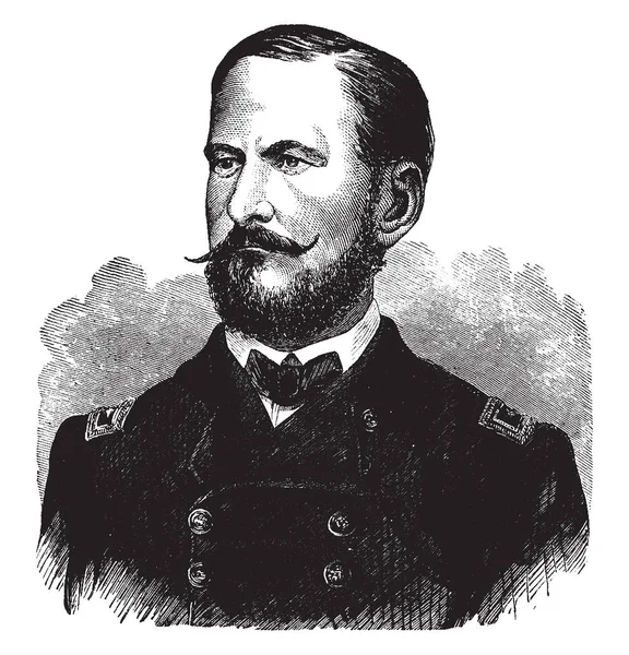 General Alfred Pleasonton 1824 1897 Fue Oficial Del Ejército Los — Archivo Imágenes Vectoriales