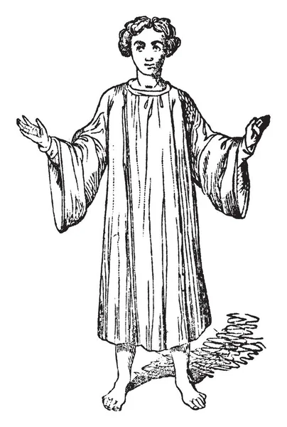 Dalmatic Der Römisch Katholischen Kirche Vintage Line Drawing Oder Gravure — Stockvektor