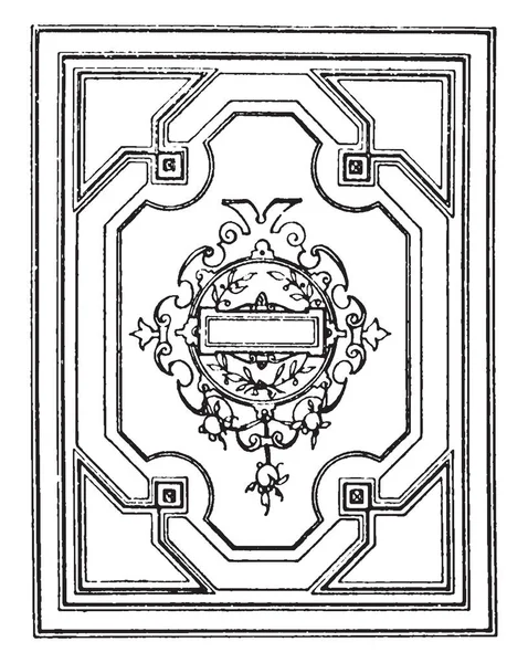 Cornice Geometrica Design Tradizionale Della Cornice Disegno Linee Vintage Illustrazione — Vettoriale Stock