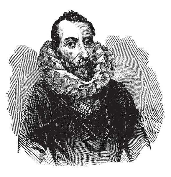 Christopher Columbus, o 1451-1506, oldu bir İtalyan keşfe çıkmak, yönlendirmek, Indies, vintage çizgi çizme veya oyma illüstrasyon iken arayışı içinde Amerika için yol keşfeden ilk valisi Hint Adaları ve sömürge
