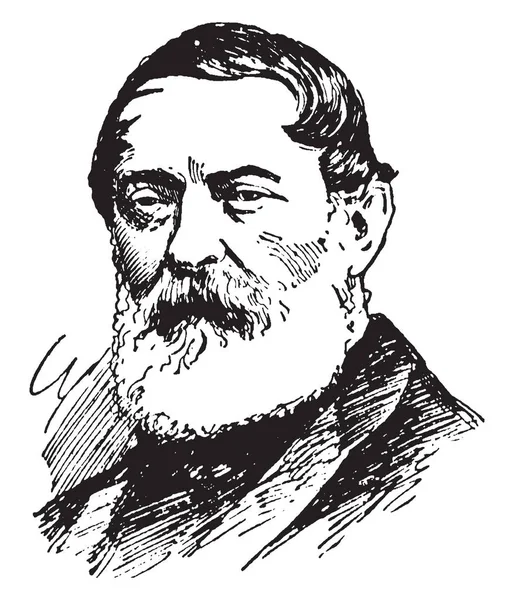 Louis Kossuth 1802 1894 Bir Macar Avukat Gazeteci Politikacı Devlet — Stok Vektör