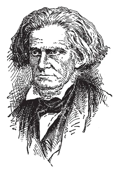 John Calhoun 1782 1850 เขาเป กการเม องและทฤษฎ ทางการเม องจากร ฐแคโรไลนาใต — ภาพเวกเตอร์สต็อก