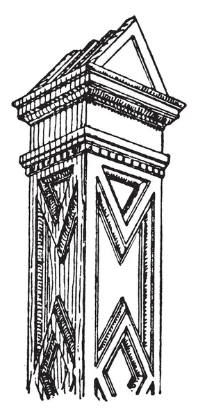 Трубы Дым Бойлер Плита Печь Камин Винтажные Линии Рисунок Гравировка — стоковый вектор