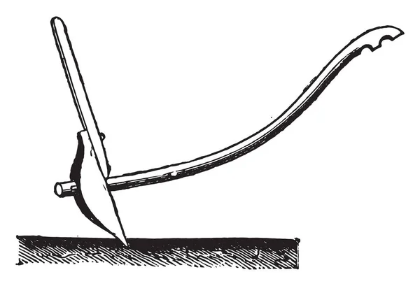 门格洛尔犁 复古雕刻插图 工业百科全书 1875 — 图库矢量图片