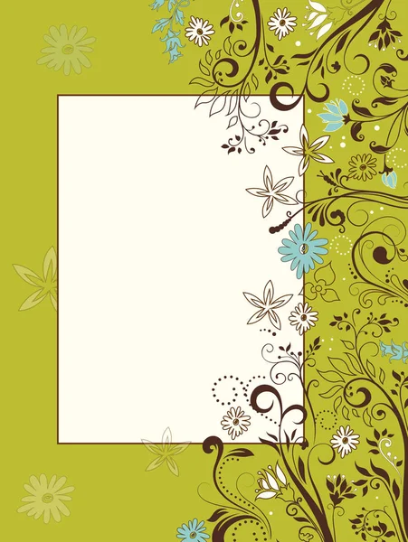 Vector Illustration Wallpaper Floral Elements — Stock Vector