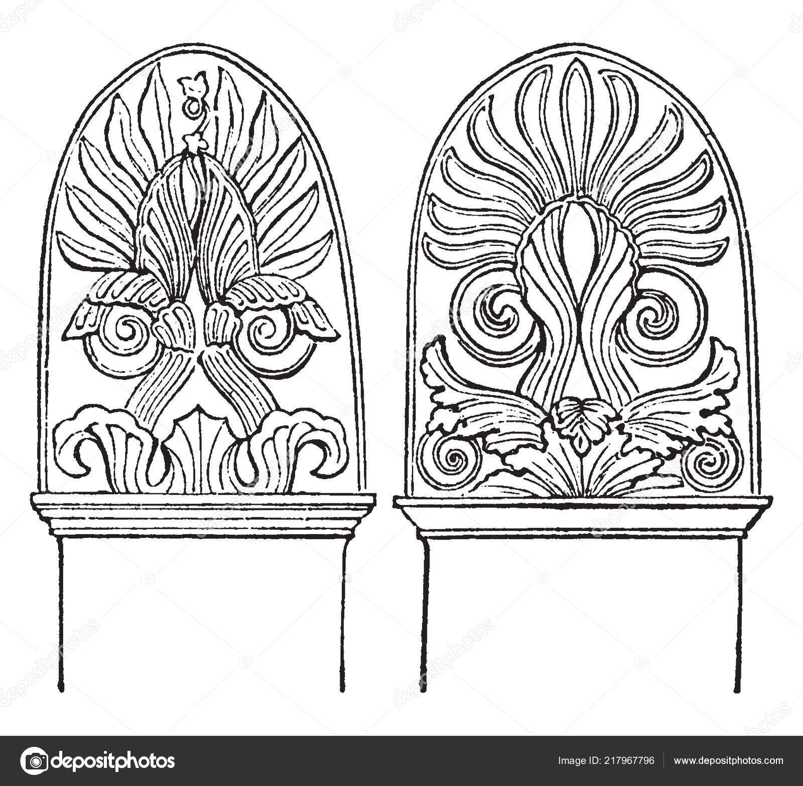 Sepulchral Stelai Kind Arabesque Work Often Ornamented Vintage.