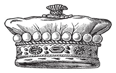 Viscount'ın Coronet Avrupa asalet, vintage çizgi çizme veya oyma illüstrasyon üyesi vardır.