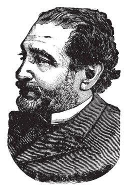 Don Pedro M. Sagasta, 1825-1903, o yol mühendisi, İspanyol politikacı ve Başbakan İspanya, vintage çizgi çizme veya oyma illüstrasyon yapıldı.