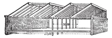 Paris rafineri, vintage oyulmuş şekilde tutuyor. Endüstriyel ansiklopedi E.-O. Lami - 1875