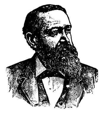 Benjamin Harrison, 1833-1901, ABD'li politikacı, avukat, Indiana ve 23 1893 için 1889 Amerika Birleşik Devletleri Başkanı ABD Senatörü, vintage çizgi çizme veya oyma illüstrasyon biriydi