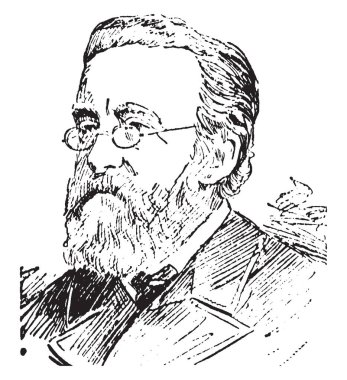 Justin Mccarthy, 1830-1912, o bir İrlandalı milliyetçi, liberal tarihçi, yazar, politikacı ve milletvekili, vintage çizgi çizme veya oyma illüstrasyon yapıldı.