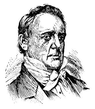 James Buchanan, 1791-1868, o 1861 ABD'ye 1857 gelen ve ABD Senatör Pennsylvania, iç savaş, vintage çizgi çizme veya oyma çizim başlamadan önce son başkanı olmak için ünlü onbeşinci başkanı oldu