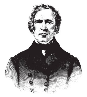 Zachary Taylor, 1784-1850, 1850 için 1849 Amerika Birleşik Devletleri, vintage çizgi çizme veya oyma illüstrasyon biriydi