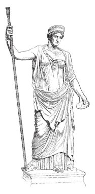 Bu'nın Vatikan olarak da bilinen Juno, heykel çizim veya illüstrasyon oyma Roman, vintage uyumludur.