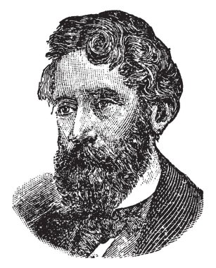 John Motley, 1814-1877, o Amerikalı yazar, onun iki popüler geçmişleri için Rise Nederland Cumhuriyeti ve Birleşik Hollanda, vintage çizgi çizme veya oyma illüstrasyon ünlü oldu