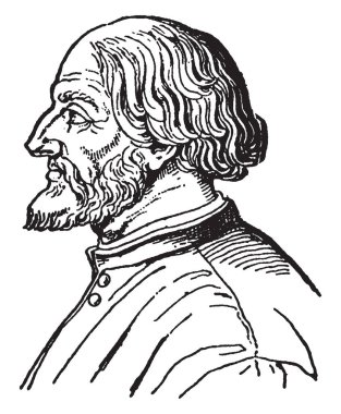 Giovanni Misconti, Lombardiya, vintage çizgi çizme veya oyma illüstrasyon güçlü Visconti ailesinin üyesi oldu