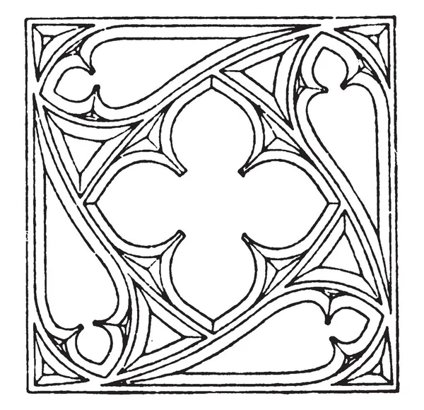Gotickými Kružbami Gotické Architektury Barevné Sklo Okenní Rám Okno Vzory — Stockový vektor