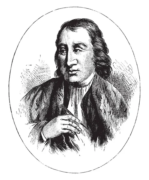 사무엘 아담스 1722 1803 건국의 아버지 정치가 정치적인 철학자 빈티지 — 스톡 벡터