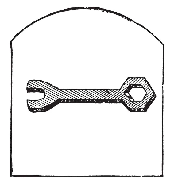 Diese Illustration Stellt Einen Schraubenschlüssel Dar Der Eine Plötzliche Gewalttätige — Stockvektor