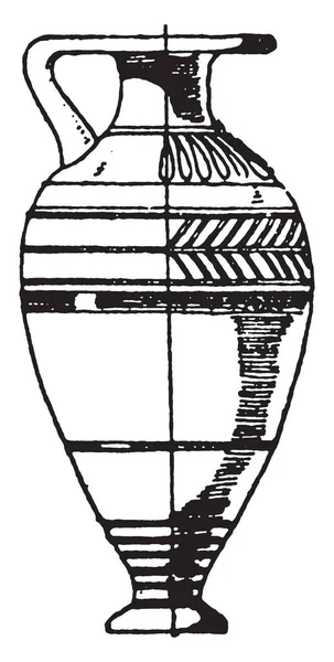 Grecki Kształtu Jest Rodzajem Starożytnego Greckiego Statku Używany Przechowywania Oleju — Wektor stockowy
