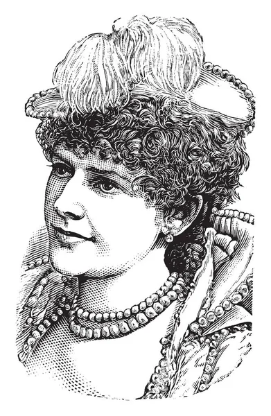 Fiołek Cameron 1862 1919 Była Angielska Aktorka Piosenkarka Vintage Rysowania — Wektor stockowy