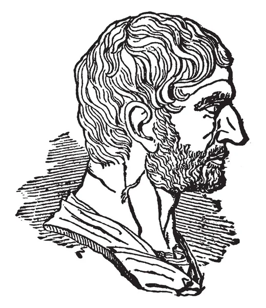 Brutus Marcus Junius Był Politykiem Republiki Rzymskiej Vintage Rysowania Linii — Wektor stockowy