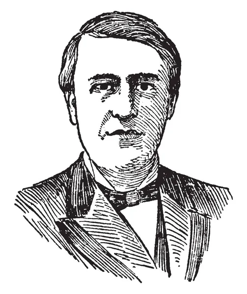 Thomas Edison 1847 1931 Adalah Seorang Penemu Pengusaha Dan Salah - Stok Vektor