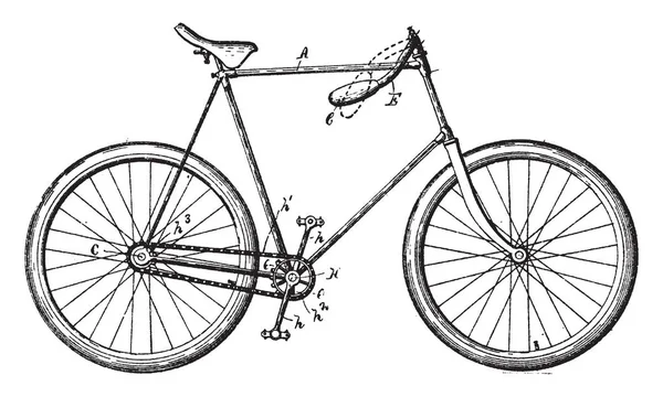 Multi Purpose Bicycle Est Véhicule Monopiste Pédale Actionné Par Homme — Image vectorielle