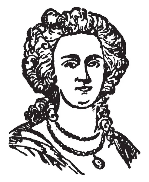 玛丽安托瓦内特 1755 1793 她是法国的女王从1774年到1791和法语女王从1791年到 1792 复古线绘画或雕刻例证 — 图库矢量图片