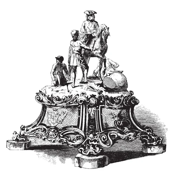 Témoignage Marlborough Est Une Sculpture Représentant John Duke Marlborough Dessin — Image vectorielle