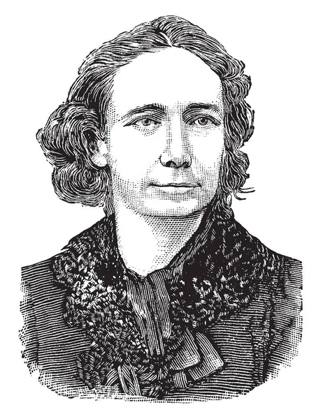 Louise Michel 1830 1905 Byl Francouzský Anarchista Vintage Kreslení Čar — Stockový vektor