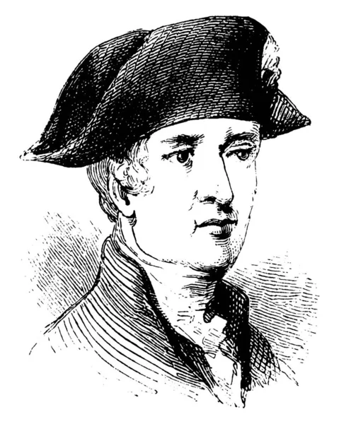 Conte Mathieu Dumas 1753 1837 Era Generale Francese Disegno Linee — Vettoriale Stock