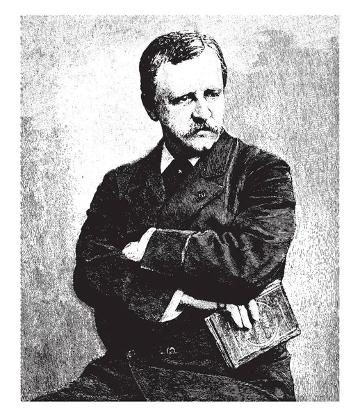 Barón Adolf Erik Nordenskiold 1832 1901 Fue Geólogo Mineralogista Explorador — Vector de stock