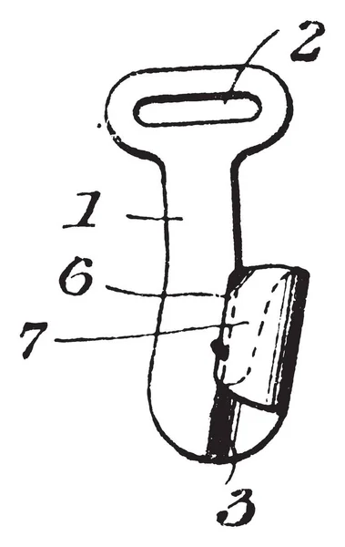 Esta Ilustración Representa Cierre Sujeción Que Dispositivo Generalmente Metal Dibujo — Archivo Imágenes Vectoriales